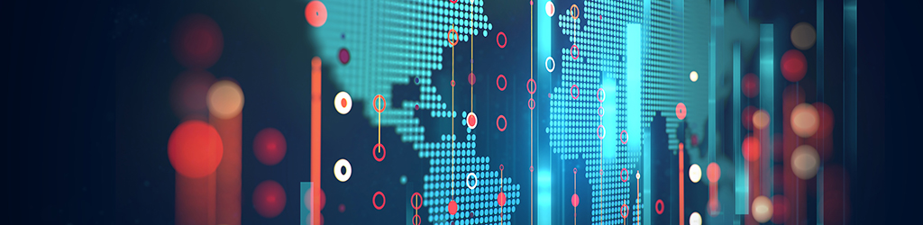 A digital map of the world represents the interconnectivity of webinars.