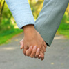 Couple holding hands